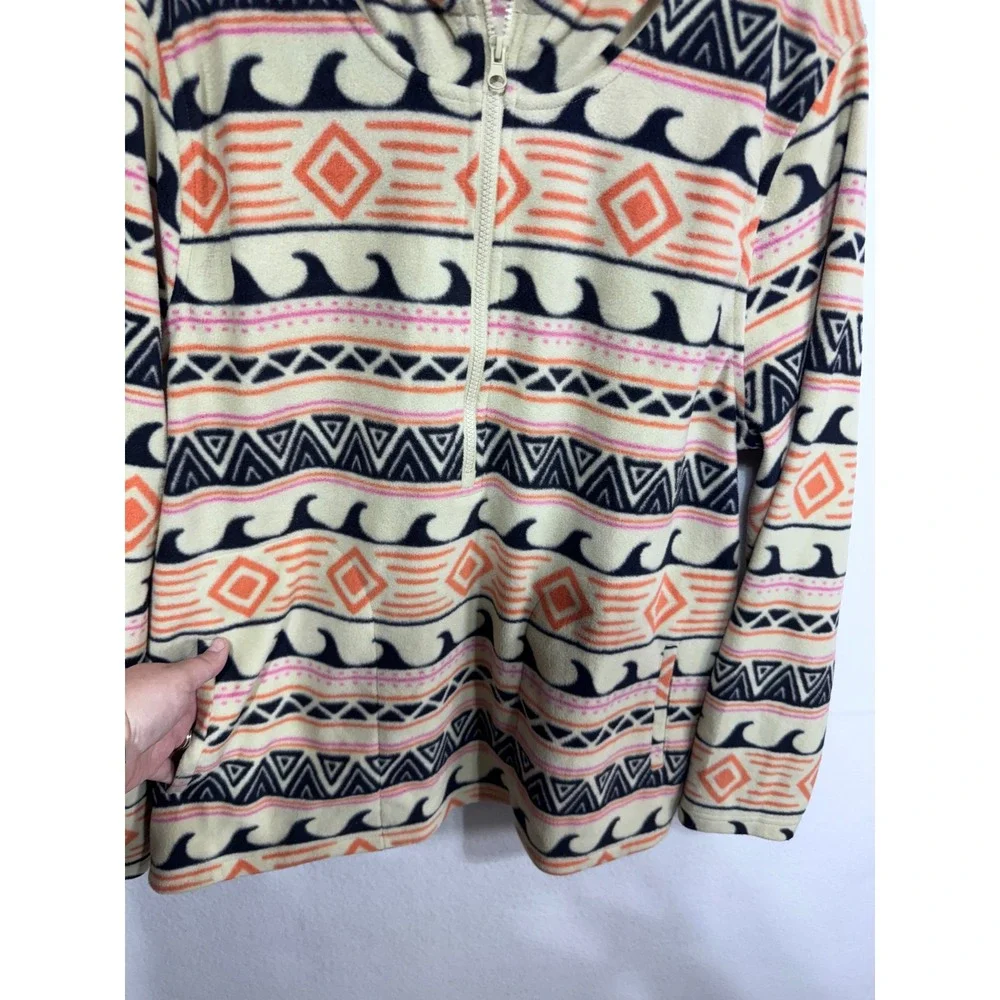 O'Neill‎ XXL Multicolor Fleece Hoodie Women's Aztec Tribal Quarter Zip
